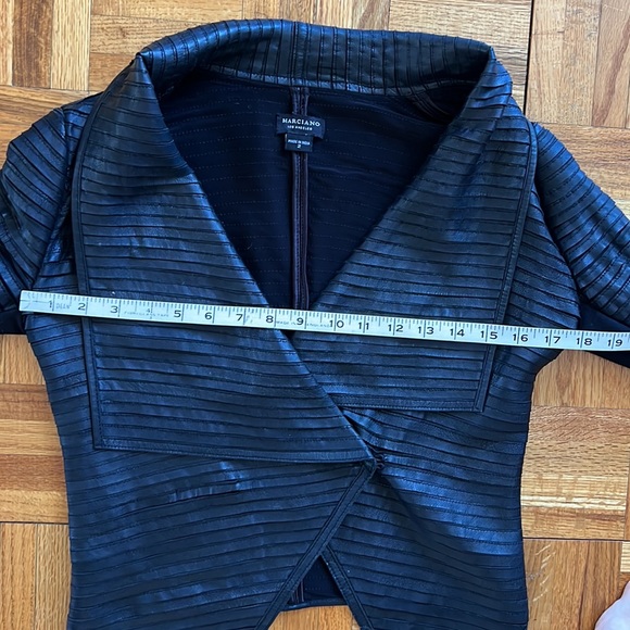 💕Marciano Black Leather Shayna Moto Jacket 2 EUC - Picture 10 of 12